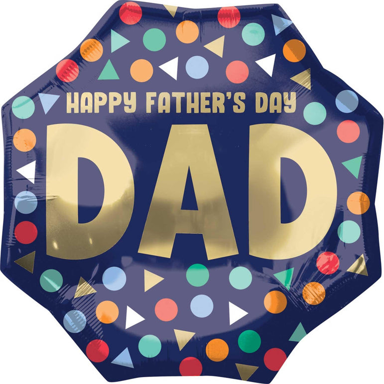 Happy Father's Day Dad SuperShape Balloon 55cm Balloons & Streamers - Party Centre