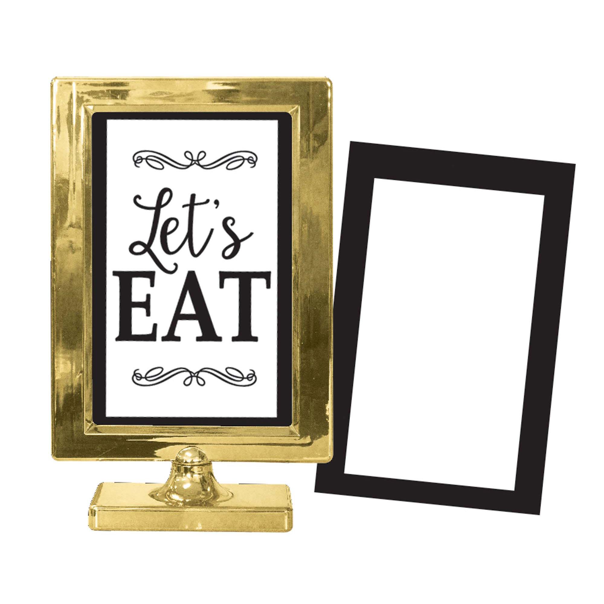 Gold Customizable Plastic Table Frame Party Favors - Party Centre