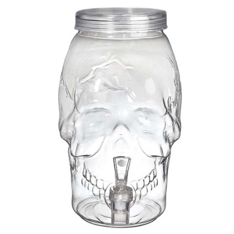 Skull Plastic Drink Dispenser 1 Gallon Candy Buffet - Party Centre