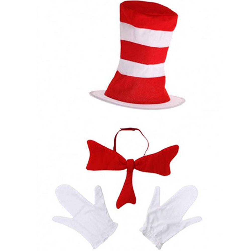 Adult Dr. Seuss Cat In The Hat Accessory Kit Costumes & Apparel - Party Centre