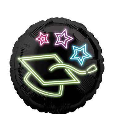 Neon Graduation Foil Balloon 43cm Balloons & Streamers - Party Centre