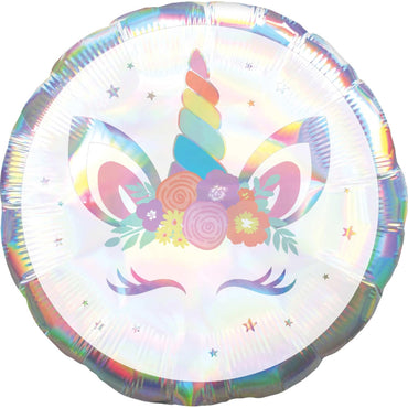 Unicorn Party Iridescent Jumbo Balloon 71cm Balloons & Streamers - Party Centre