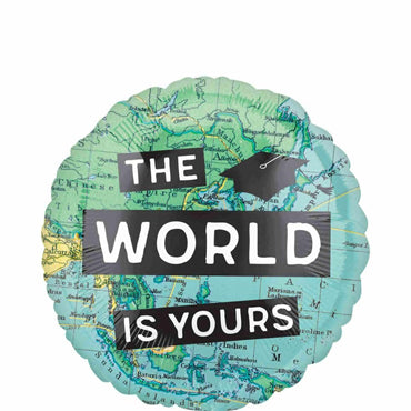 The World Awaits Foil Balloon 45cm Balloons & Streamers - Party Centre