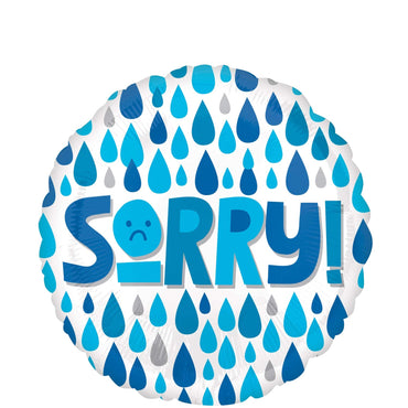 Sorry Raindrops Foil Balloon 43x43cm