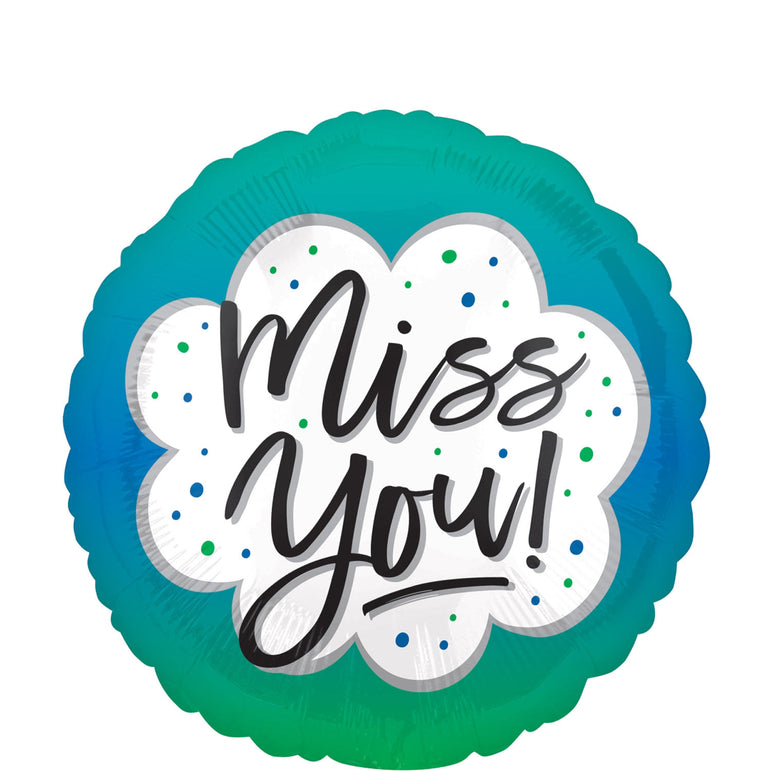 Miss You Ombre Foil Balloon 43x43cm