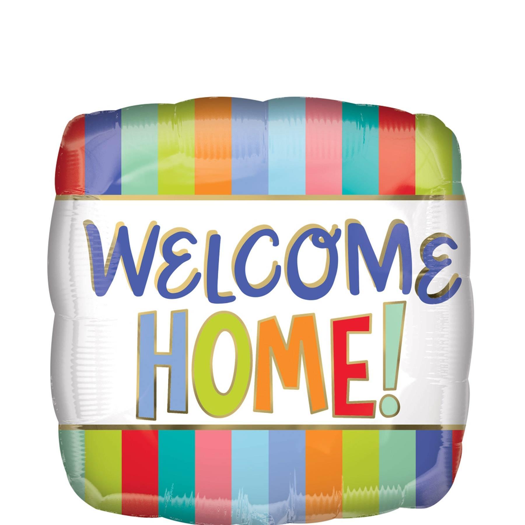 Welcome Home Stripes Foil Balloon 45cm Balloons & Streamers - Party Centre