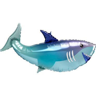 Shark SupershapeFoil Balloon 96x45cm Balloons & Streamers - Party Centre