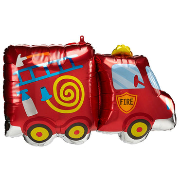Fire Truck Supershape Foil Balloon 76cmx45cm