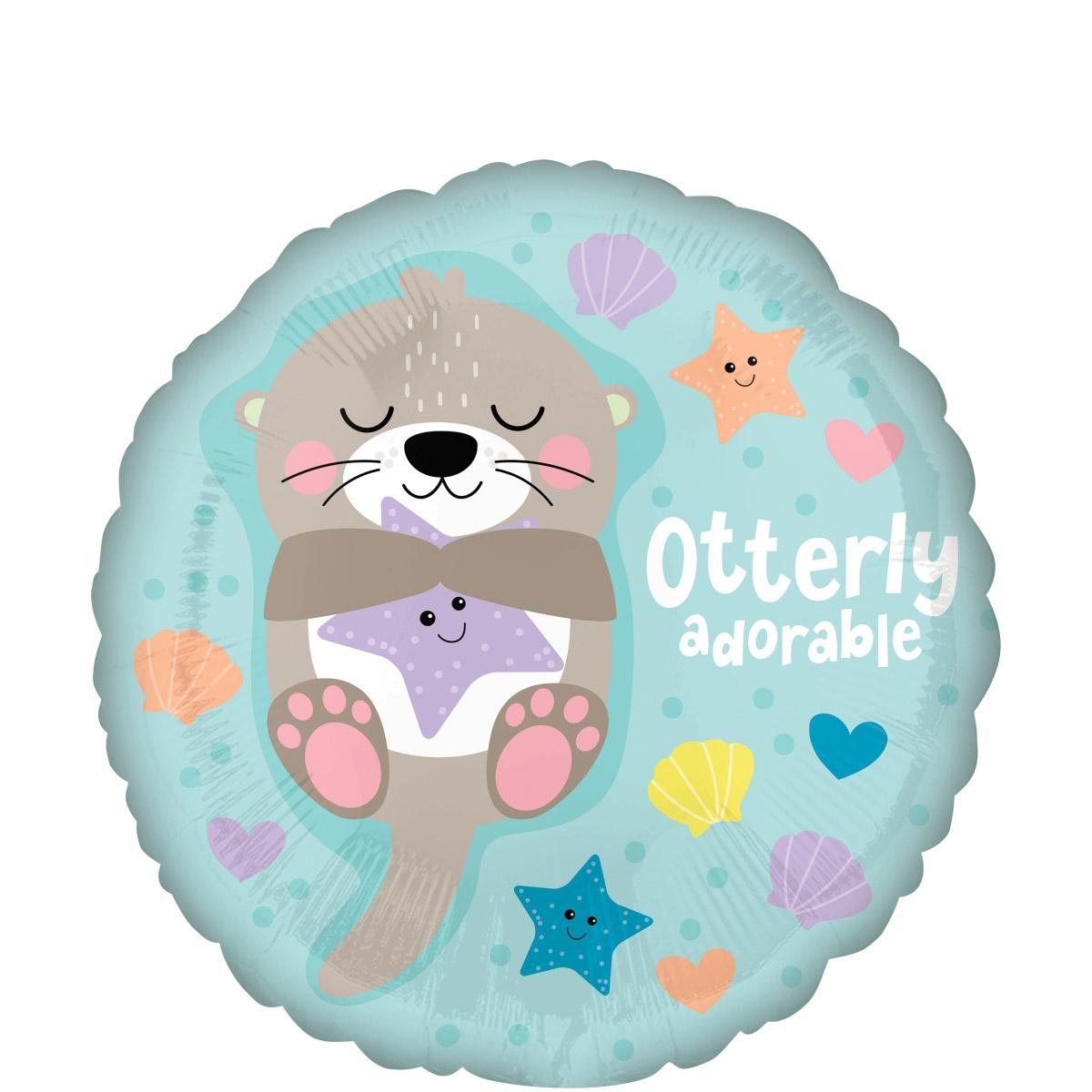 Otterly Adorable Foil Balloon 45cm Balloons & Streamers - Party Centre