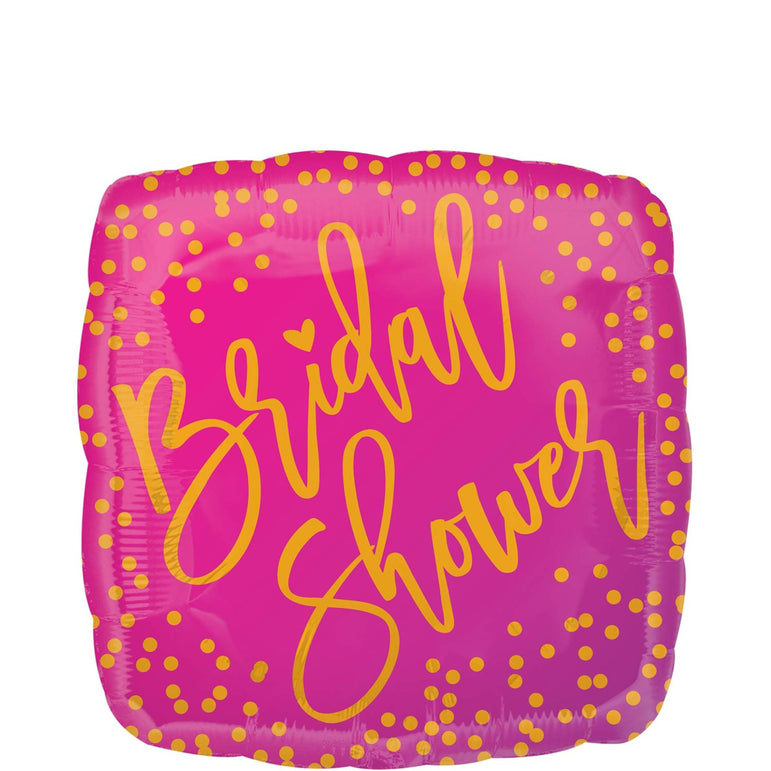 Pink & Gold Bridal Shower Foil Balloon 18in