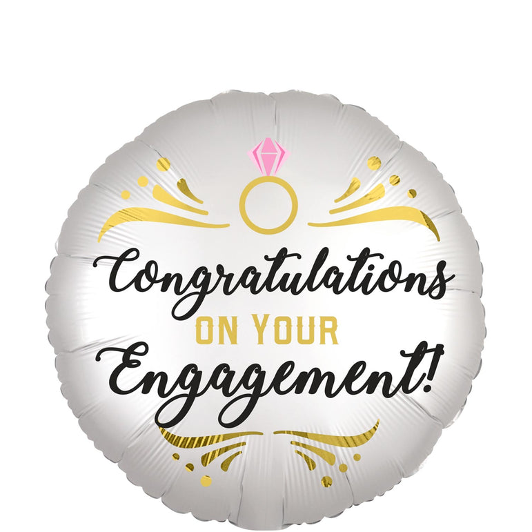 Engagement Satin Foil Balloon 45x45cm