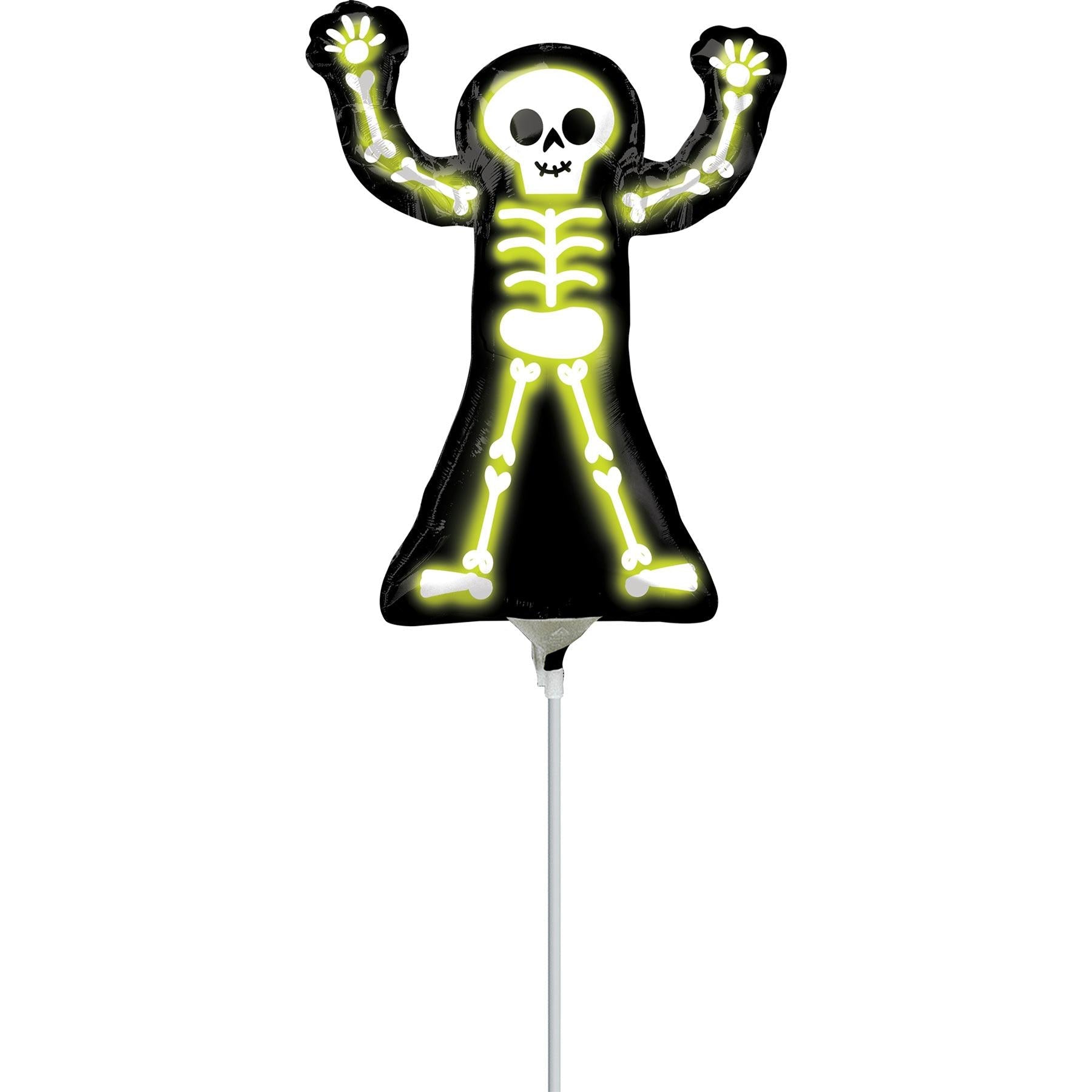 Neon Skelly Mini Shape Balloon 22x25cm Balloons & Streamers - Party Centre
