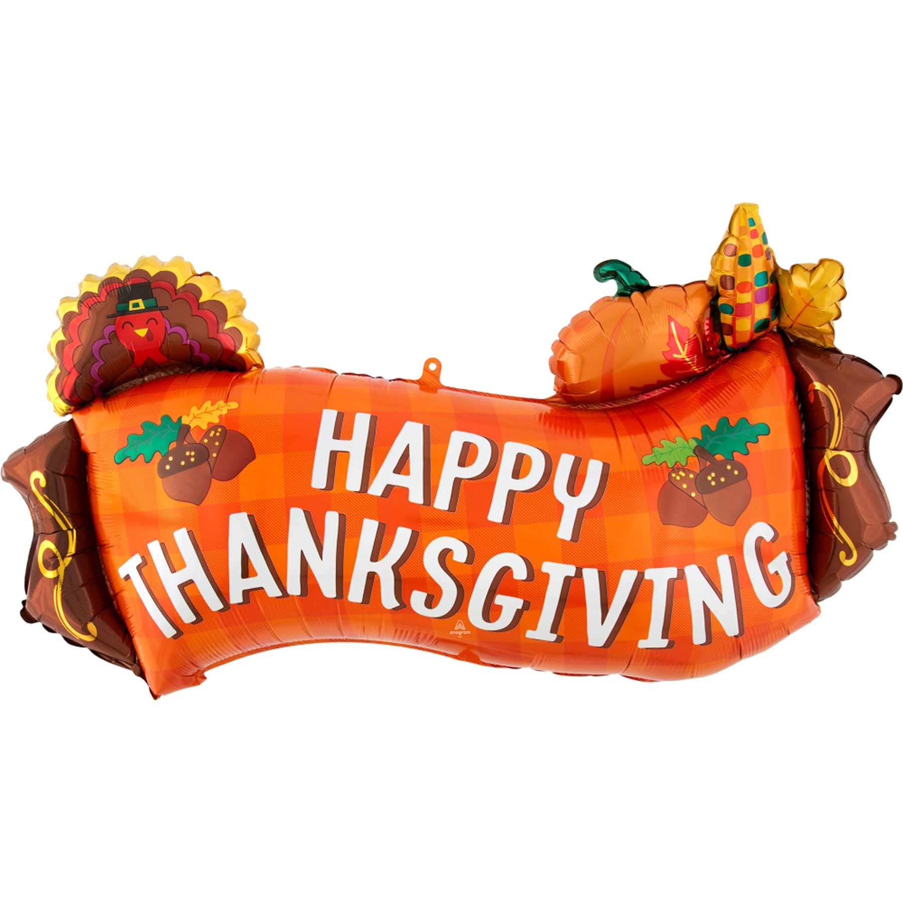 Happy Thanksgiving Harvest Banner SuperShape 91x48cm Balloons & Streamers - Party Centre