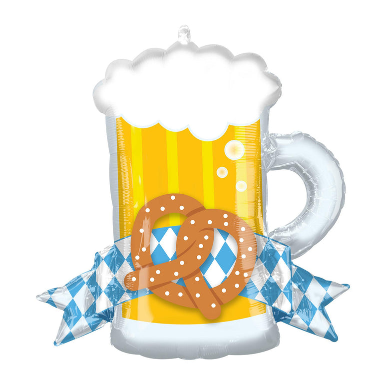Oktoberfest Mug SuperShape Foil Balloon 66x63cm