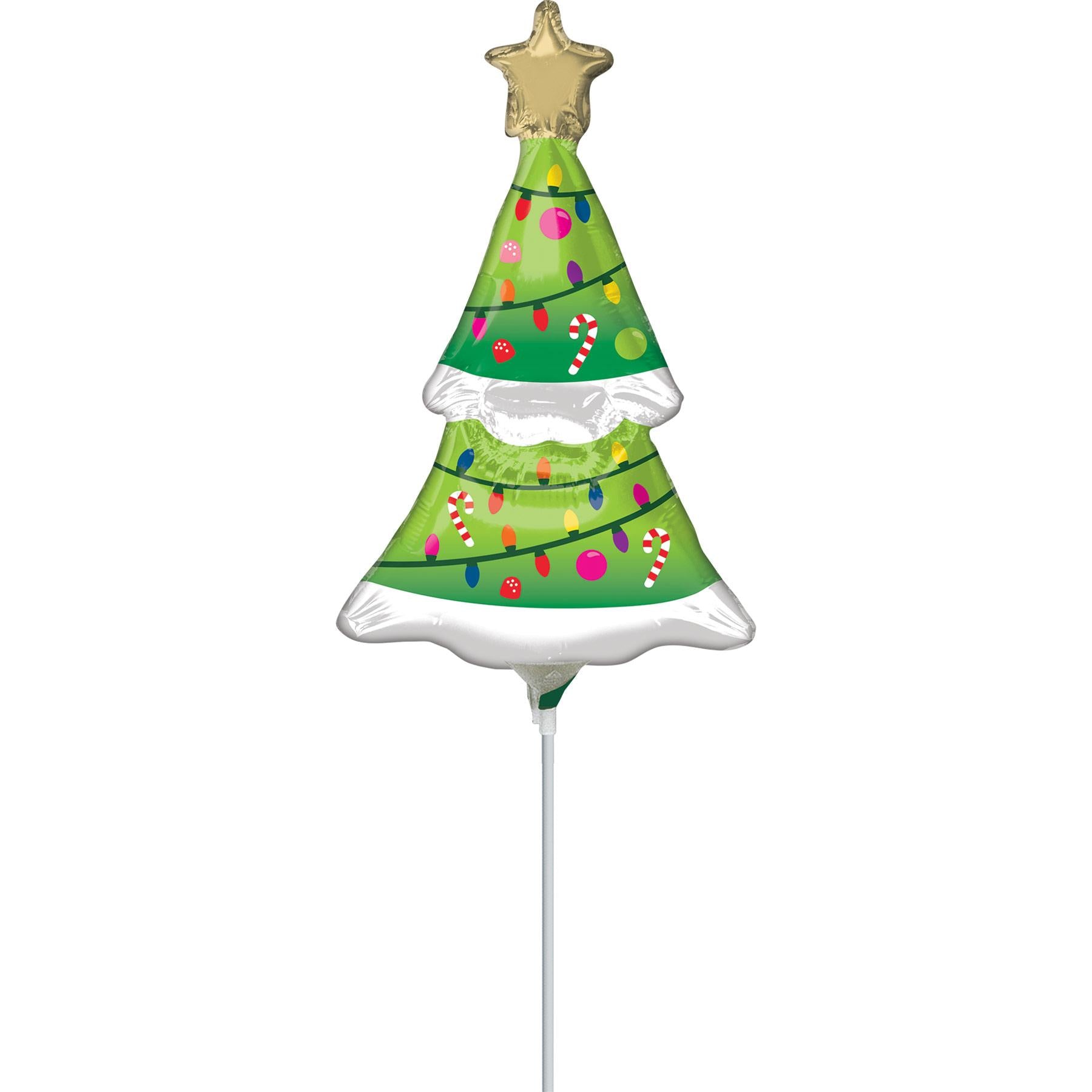Lighted Christmas Tree Mini Shape Foil Balloon 22x35cm Balloons & Streamers - Party Centre