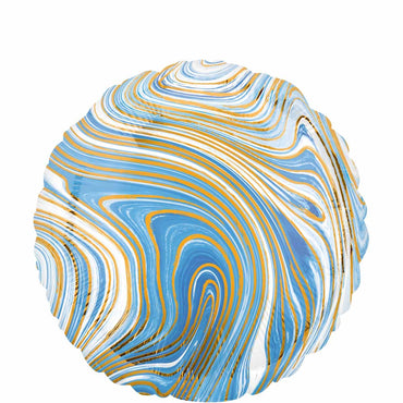 Blue Circle Marblez Foil Balloon 45cm Balloons & Streamers - Party Centre