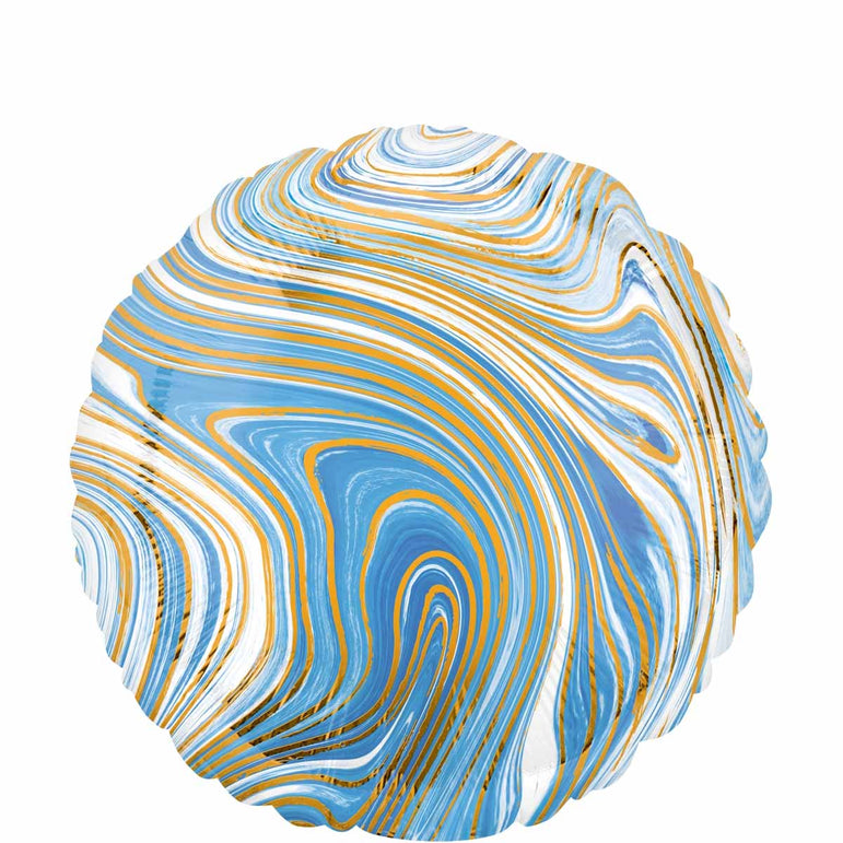 Blue Circle Marblez Foil Balloon 45cm Balloons & Streamers - Party Centre