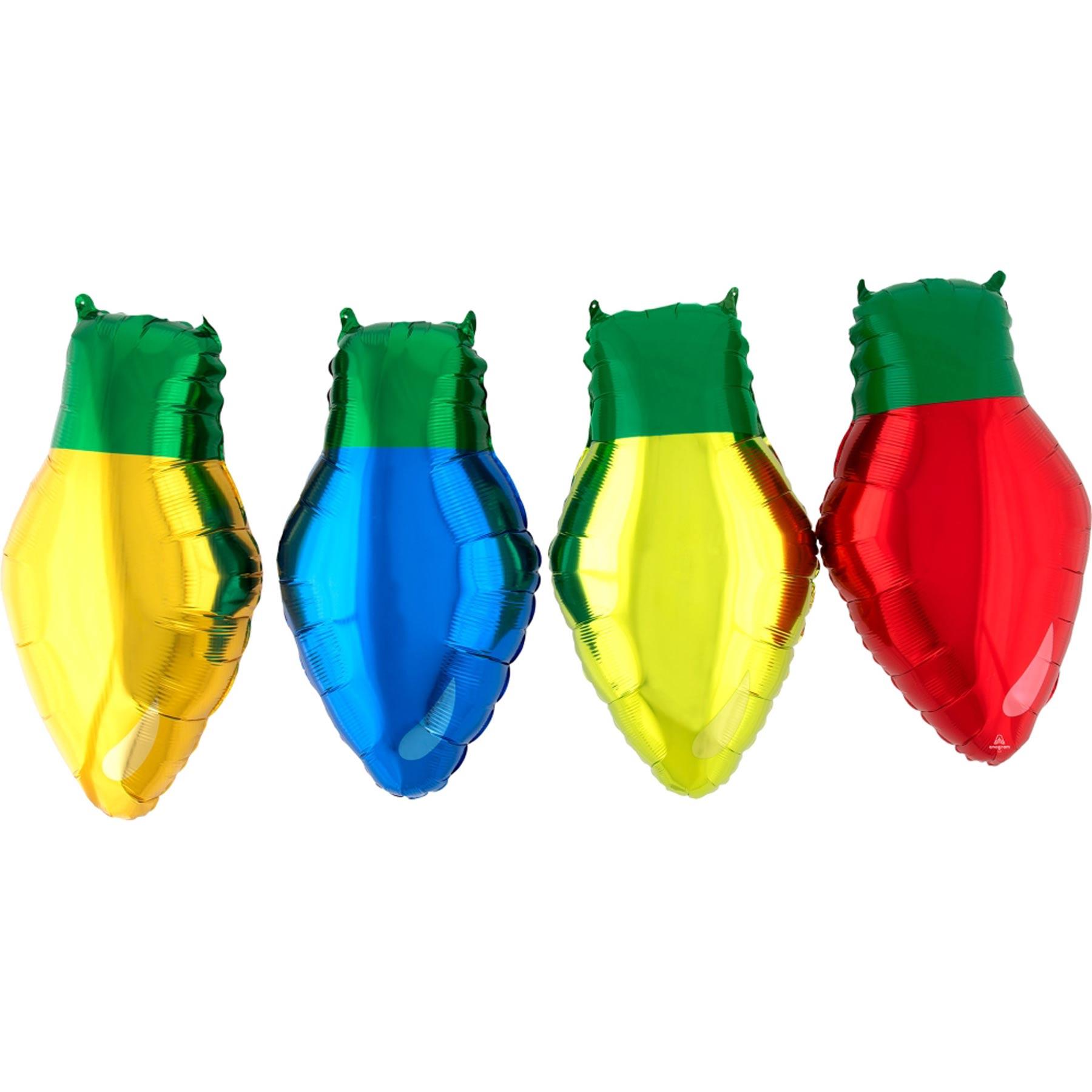 Christmas Light Bulb Decorator Kit Foil Balloon Balloons & Streamers - Party Centre