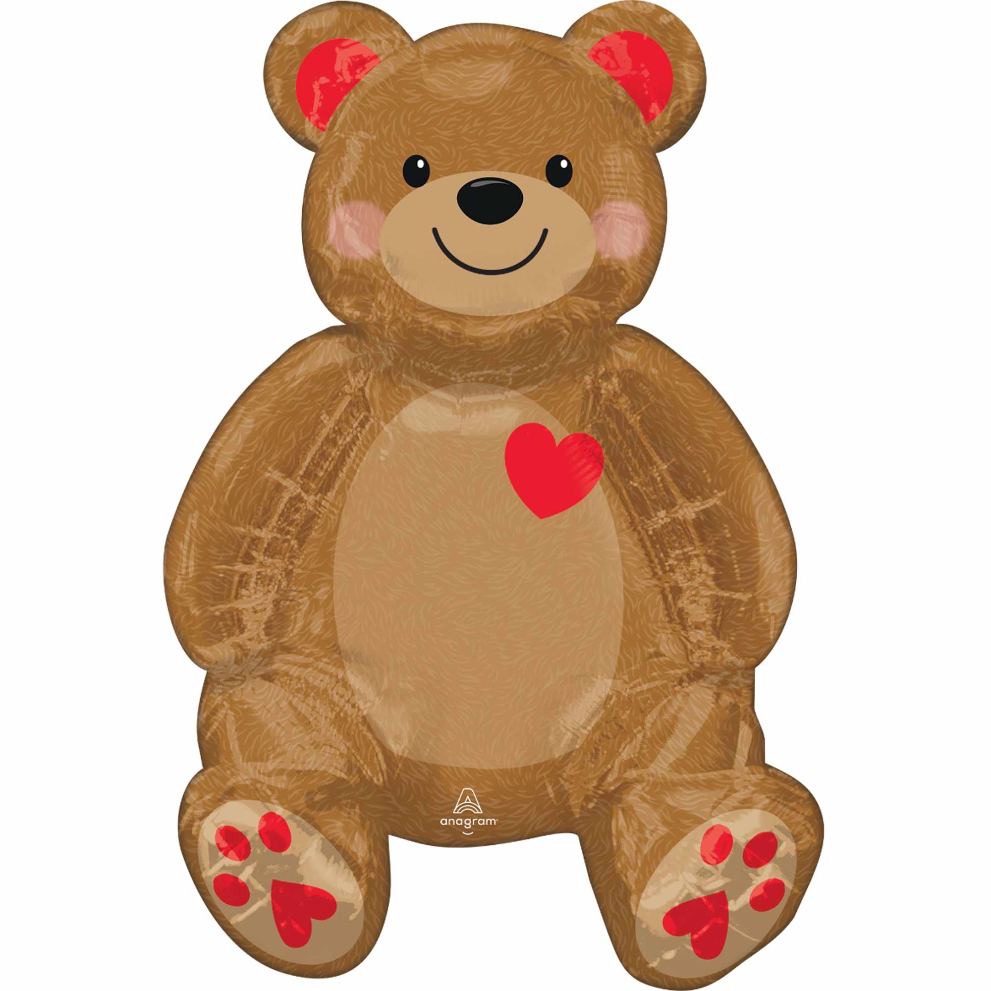 Sitting Teddy Multi-Balloon 43x50cm Balloons & Streamers - Party Centre