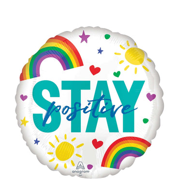 Stay Positive We Got This Foil Balloon 45cm Balloons & Streamers - Party Centre
