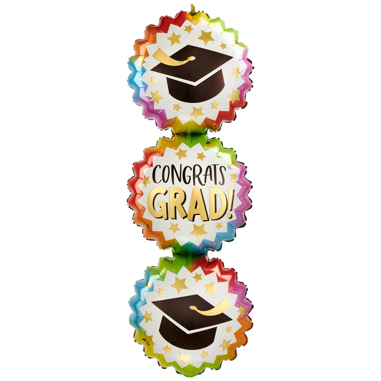 Graduation Bursts SuperShape Balloon 33x96cm