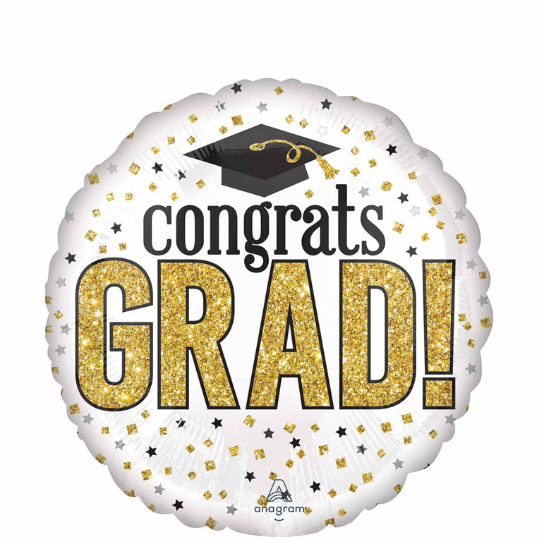 Grad Sparkle Foil Balloons
