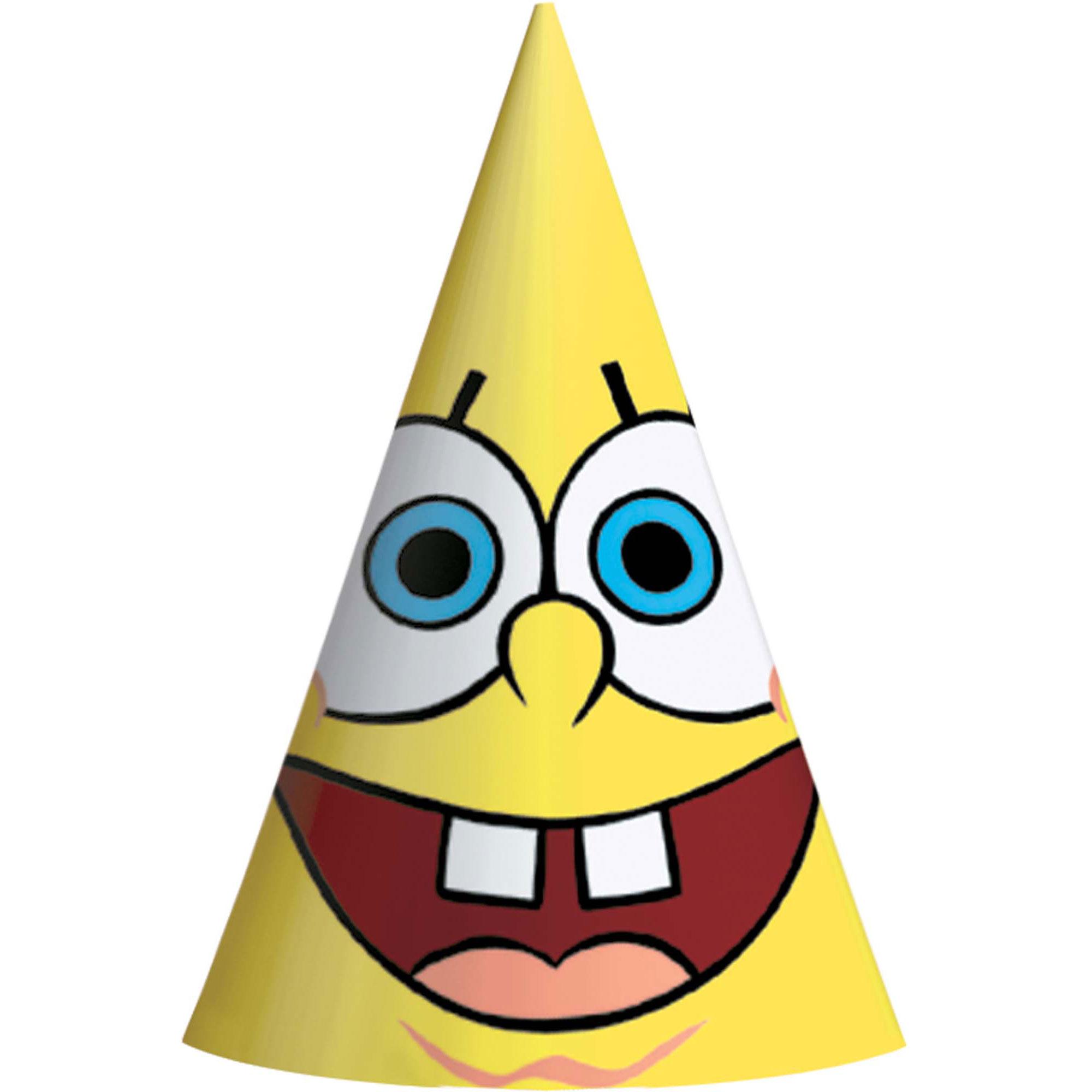 SpongeBob Classic Cone Hats 8pcs Party Accessories - Party Centre