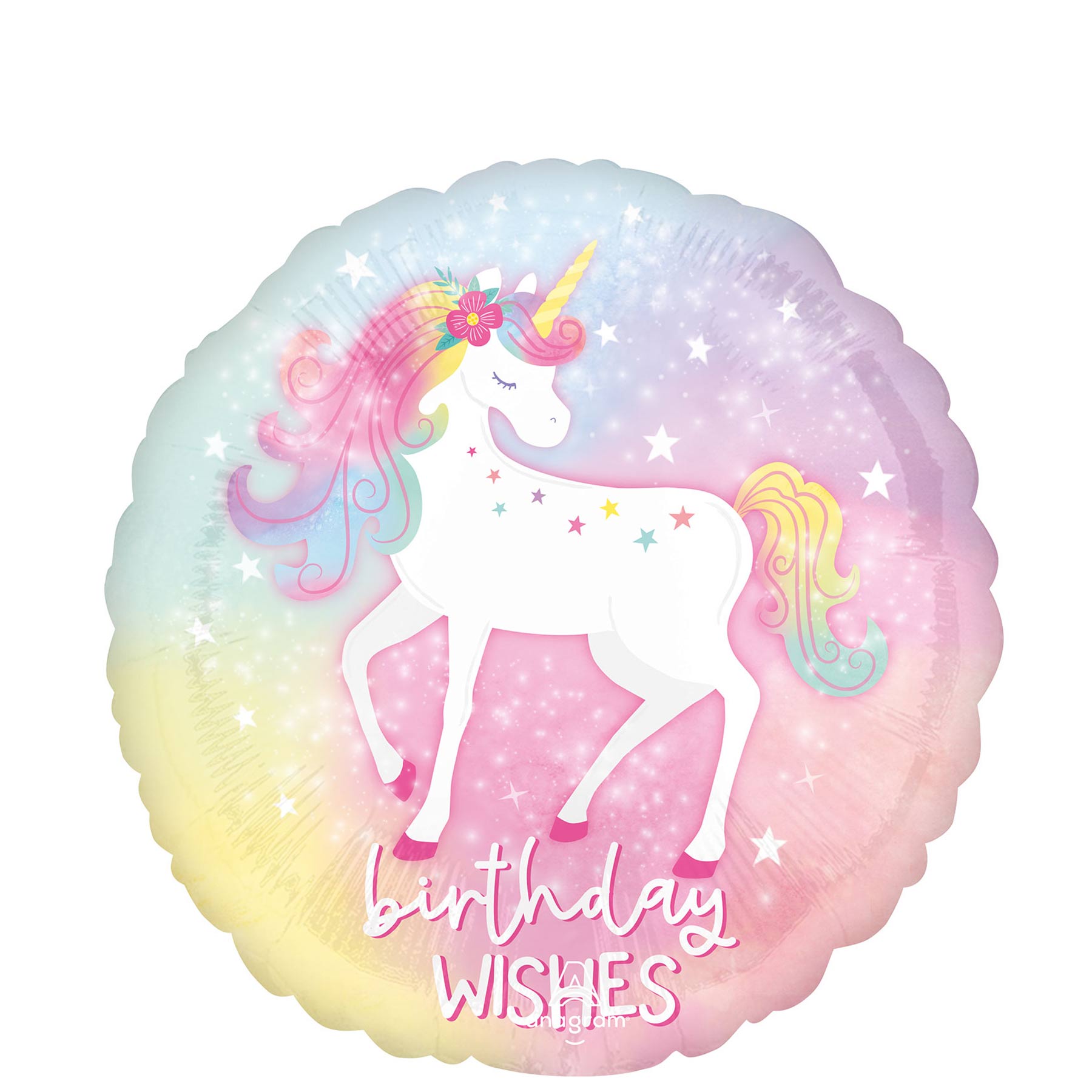 Enchanted Unicorn Birthday Foil Balloon 45cm