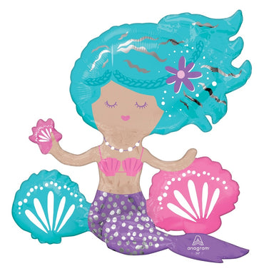 Shimmering Mermaid Sitter Multi-Balloon 45x45cm