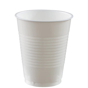 Frosty White Plastic Cups 18oz 20pcs