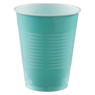Robins Egg Blue Plastic Cups 18oz, 20pcs