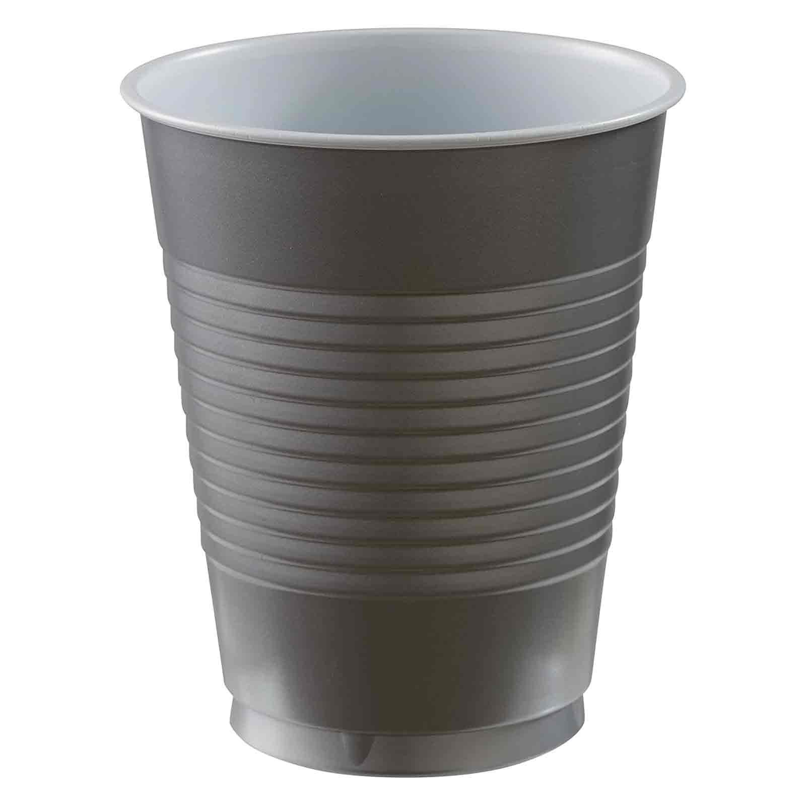 Silver Plastic Cups 18oz, 20pcs