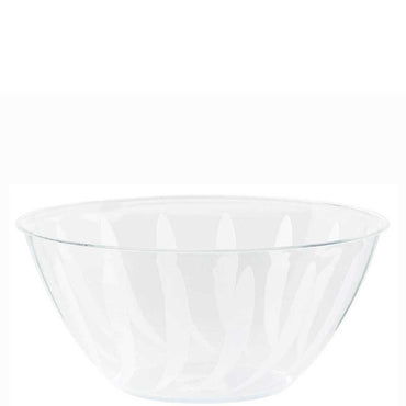 Clear Swirl Bowl 2qt Solid Tableware - Party Centre