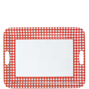 Picnic Party Melamine Handle Tray Solid Tableware - Party Centre