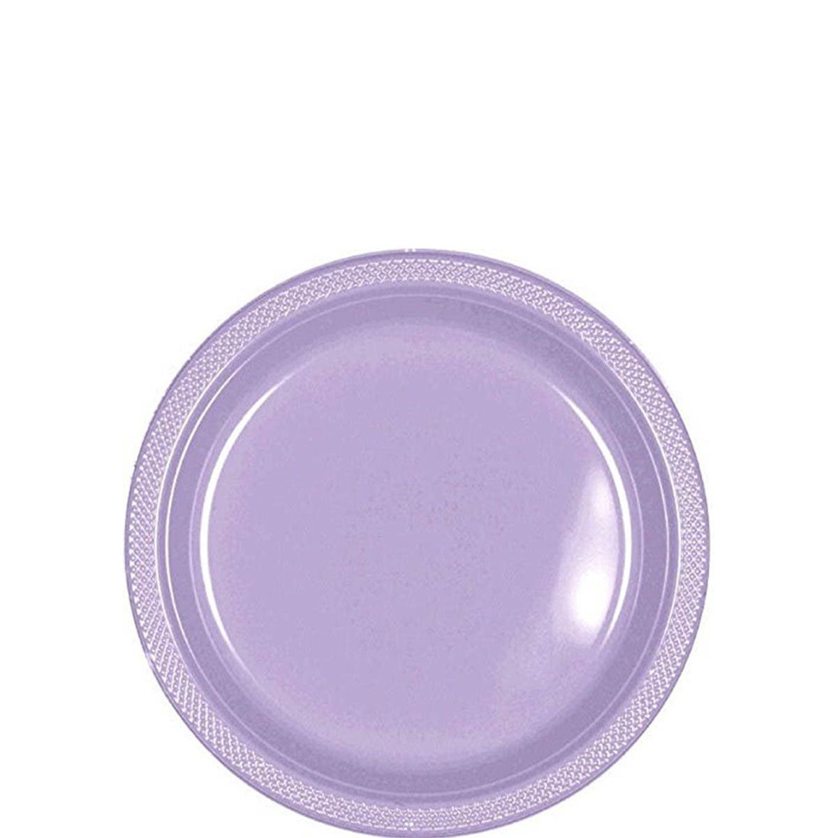 Lavender Plastic Plates 7in, 20pcs Solid Tableware - Party Centre