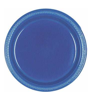 Bright Royal Blue Dinner Plates 20pcs Solid Tableware - Party Centre