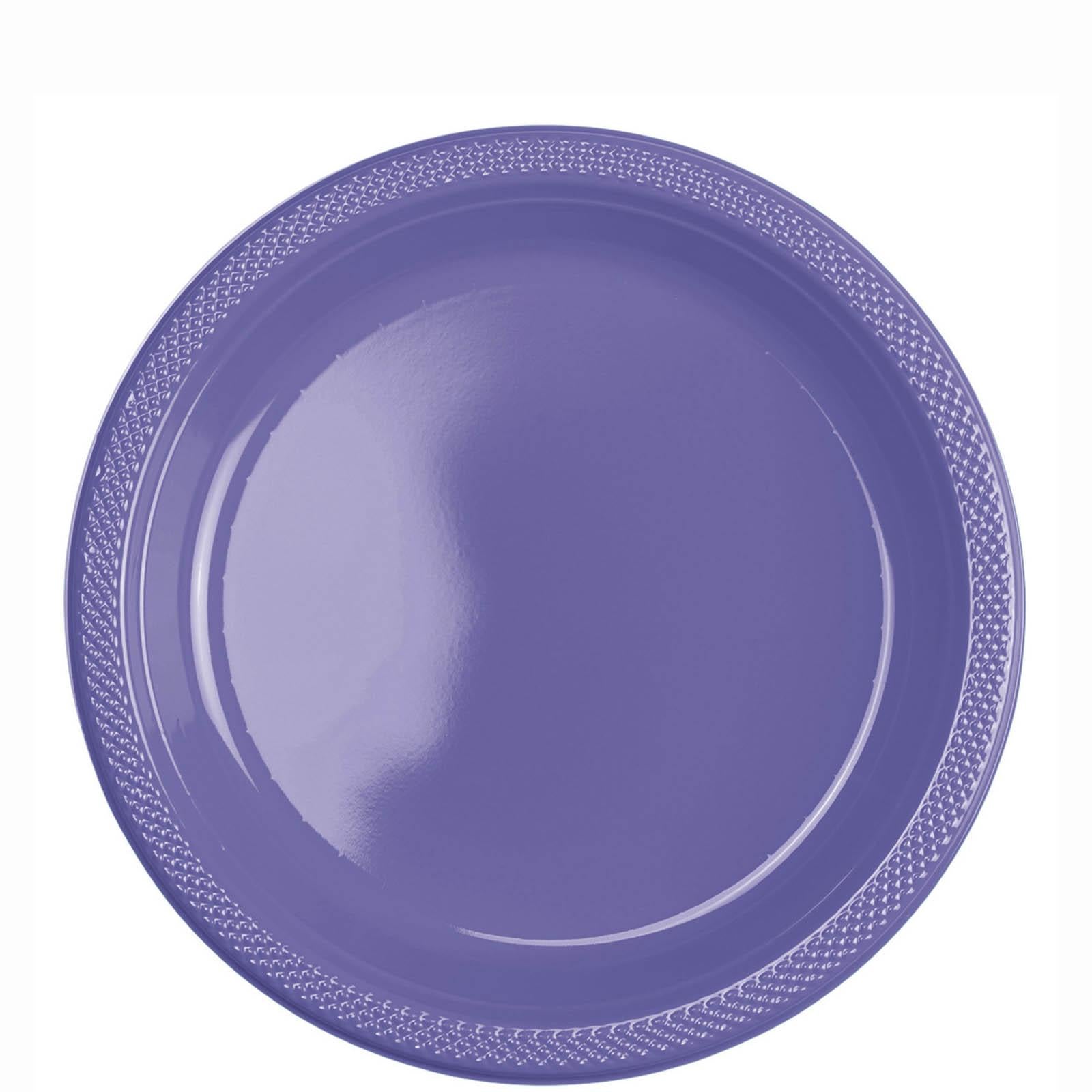 New Purple Plates 9in, 20pcs Solid Tableware - Party Centre