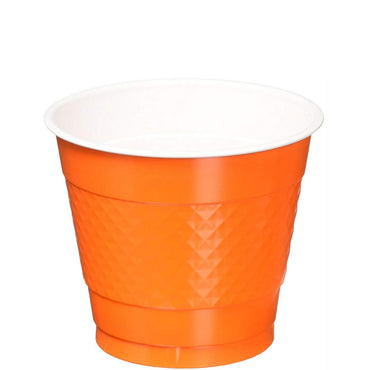 Orange Peel Plastic Cups 9oz, 20pcs Solid Tableware - Party Centre