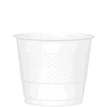 White Plastic Cups 9oz, 20pcs Solid Tableware - Party Centre