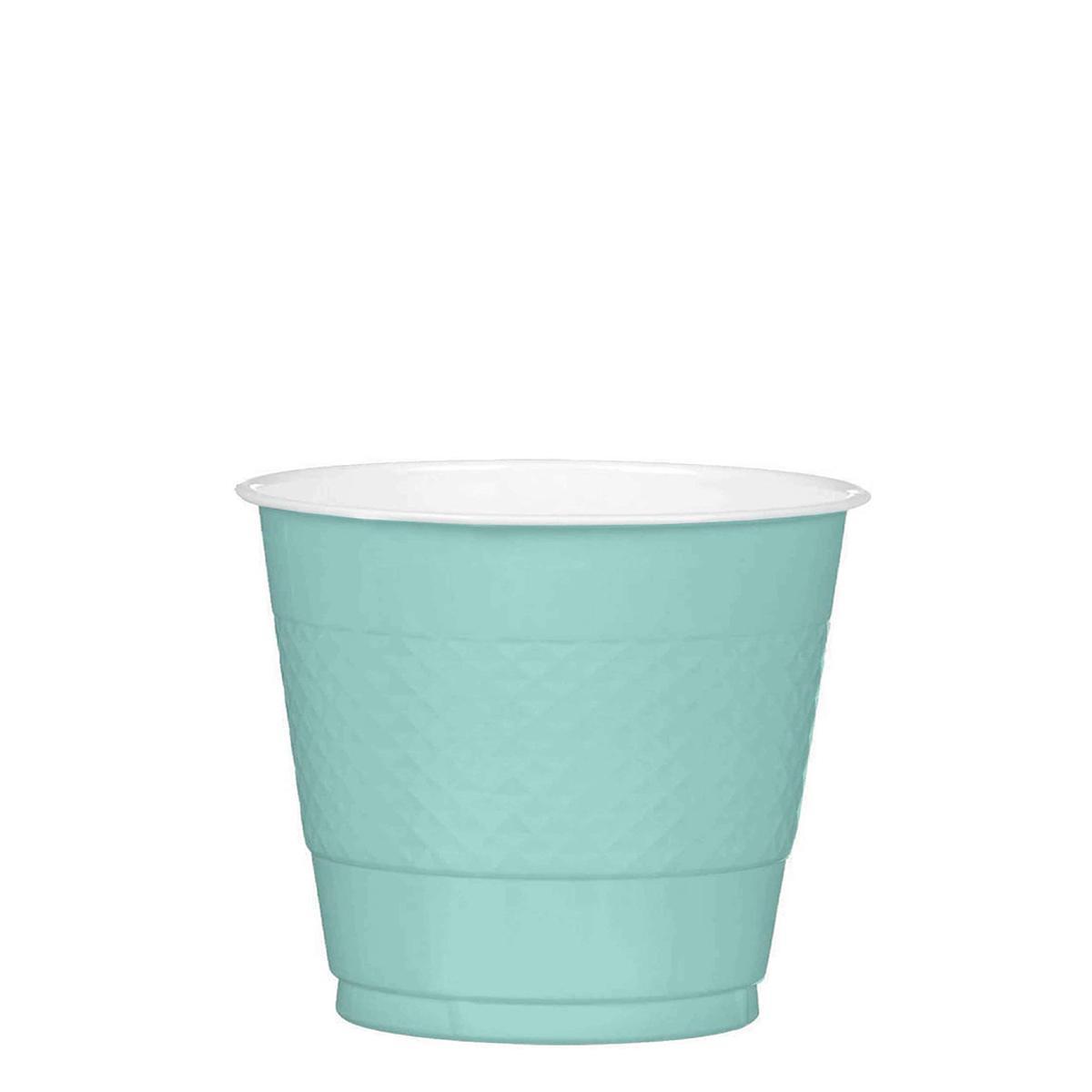 Robins Egg Blue Plastic Cups 9oz, 20pcs Printed Tableware - Party Centre