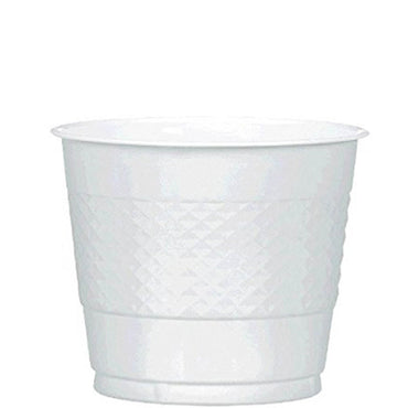 Silver Sparkle Plastic Cups 9oz, 20pcs Solid Tableware - Party Centre