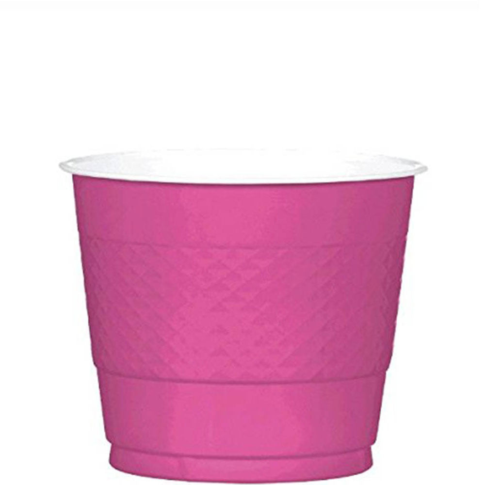 Magenta Plastic Cups 9oz, 20pcs Solid Tableware - Party Centre
