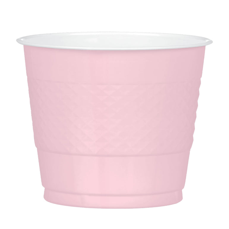 Blush Pink Plastic Cups 9oz, 20pcs