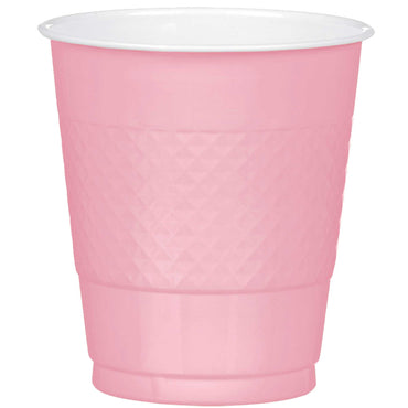 New Pink Plastic Cups 12oz, 20pcs Solid Tableware - Party Centre