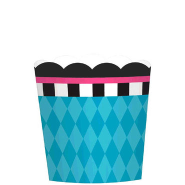 Mad Tea Party Paper Scalloped Cups 24pcs Printed Tableware - Party Centre
