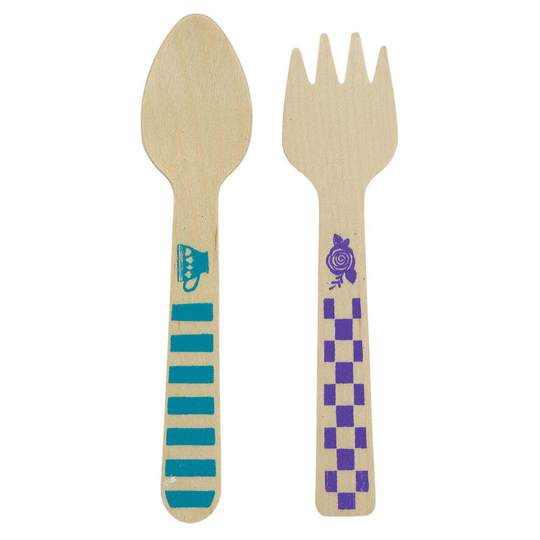 Mad Tea Party Mini Cutlery 4in, 24pcs Candy Buffet - Party Centre