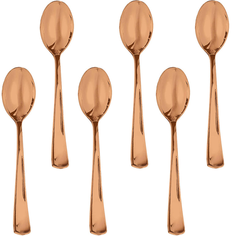 Rose Gold Premium Spoon 32pcs Solid Tableware - Party Centre
