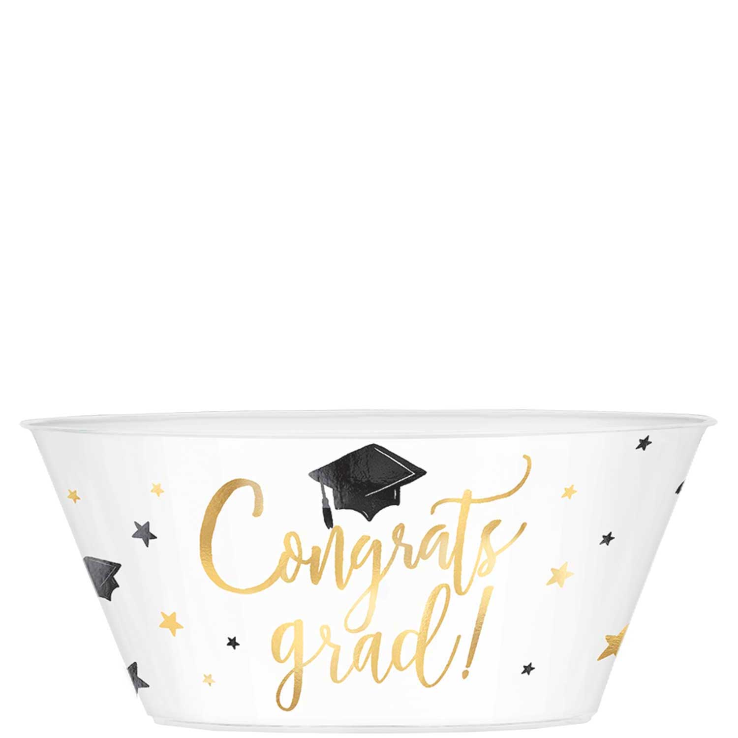 Grad Hot Stamped Plastic Bowl 120oz Solid Tableware - Party Centre