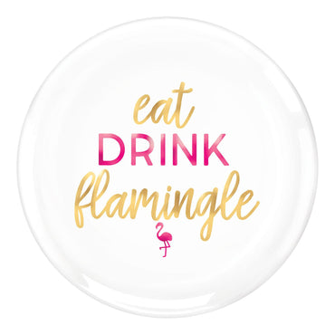 You Had Me At Aloha Hot Stamped Round Plastic Platter Solid Tableware - Party Centre