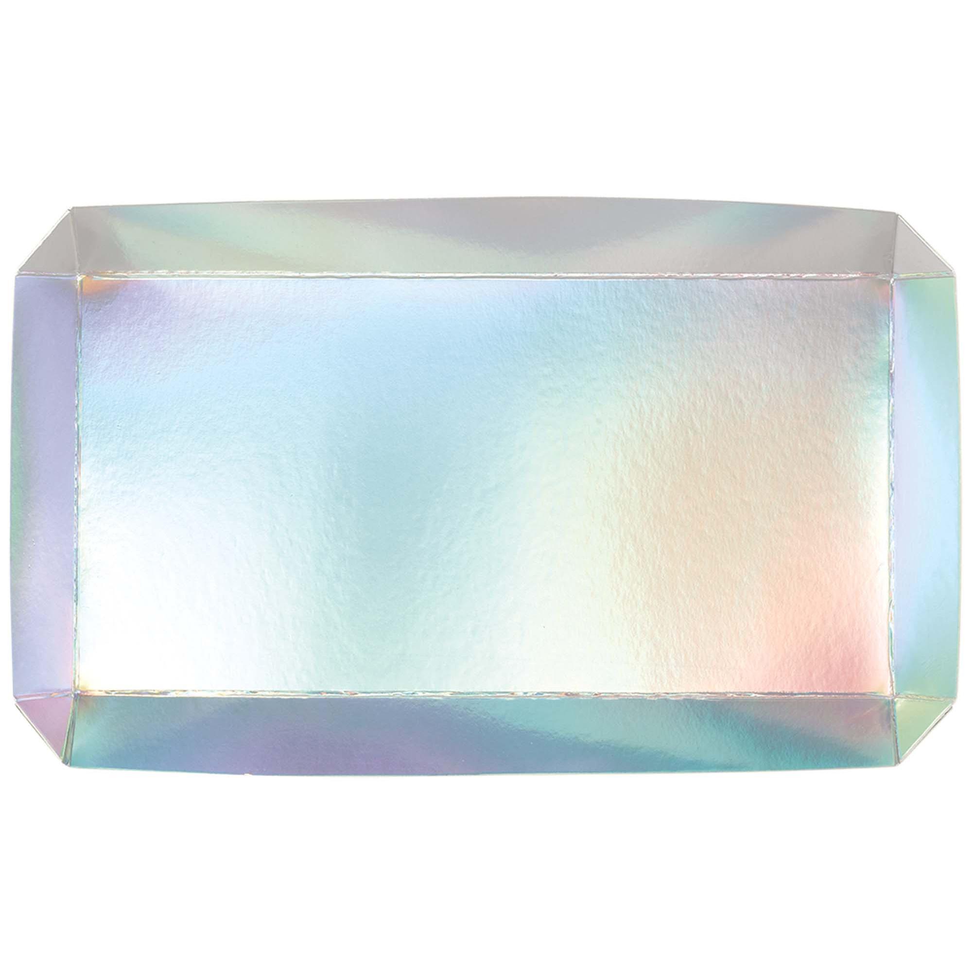 Shimmering Party Iridescent Paper Trays 2pcs Printed Tableware - Party Centre